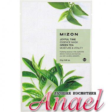 Mizon Тканевая маска с экстрактом зеленого чая для увлажнения и оживления кожи Joyful Time Essence Mask Green Tea (1 x 23 гр)