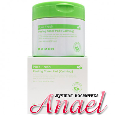 Mizon Успокаивающие очищающие пилинг-спонжи для лица и пор Pore Fresh Peeling Toner Pad (Calming) (30 шт)