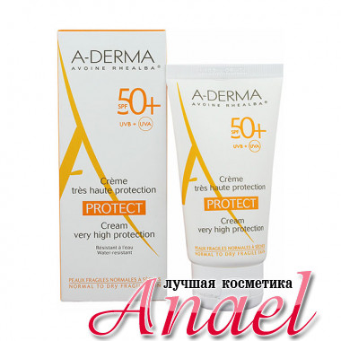 A-Derma Водостойкий солнцезащитный крем для сухой, хрупкой кожи SPF50+ Protect Cream Very High Protection (40 мл)