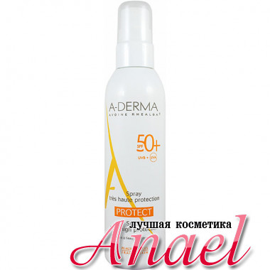 A-Derma Водостойкий солнцезащитный лосьон-спрей для сухой, хрупкой кожи SPF50+ Protect Spray (200 мл)