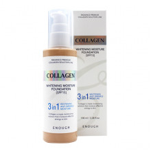 Enough Тональный крем-основа 3 в 1 с коллагеном Тон 13 (Светлый беж) Collagen Whitening Moisture Foundation 3 in 1 SPF 15 (100 мл)