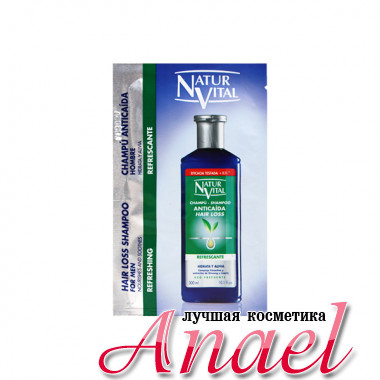 Natur Vital Пробник освежающего мужского шампуня от выпадения волос Refreshing Shampoo Hair Loss For Men Noirishes & Soothes (10 мл)