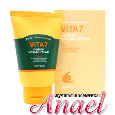 The Yeon Отбеливающий витаминный увлажняющий крем от черных точек Vita7 C-nergy Vitamin Cream 3-in-1 (100 мл)