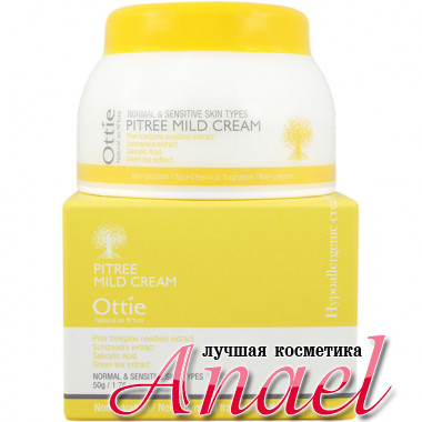 Ottie Мягкий успокаивающий крем для чувствительной кожи Pitree Mild Cream (50 гр)