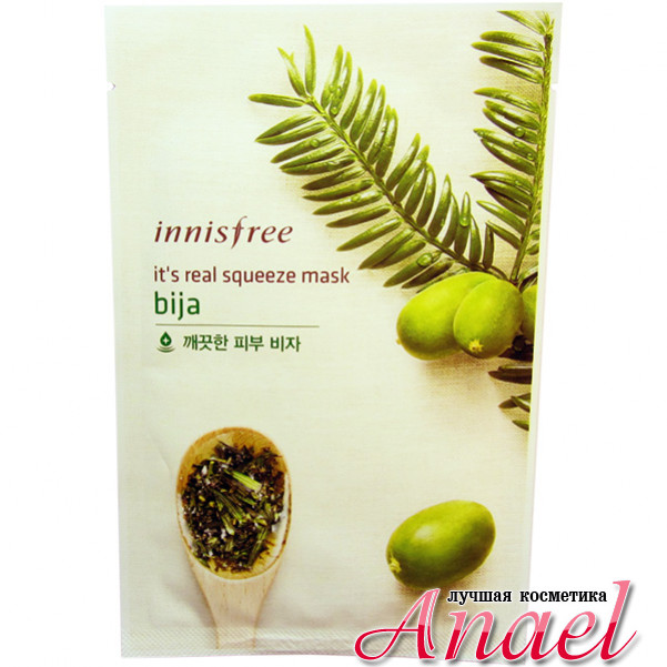 Innisfree Тканевая маска с маслом торреи It's Real Squeeze Mask Bija (1
