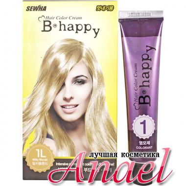 Sewha Интенсивная крем-краска для волос с эффектом ламинирования Тон 1L (молочный блонд) B-Happy Hair Color Cream 1L (40 гр)
