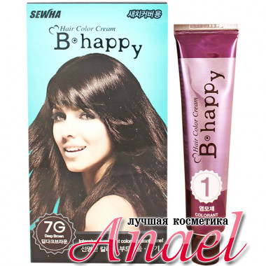 Sewha Интенсивная крем-краска для волос с эффектом ламинирования Тон 7G (темно-коричневый) B-Happy Hair Color Cream 7G (40 гр)