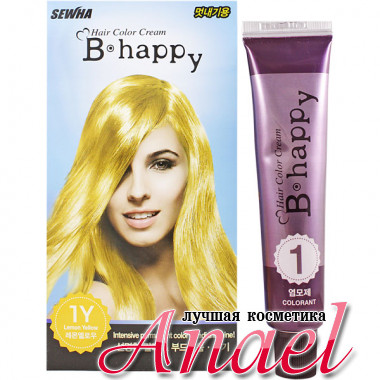 Sewha Интенсивная крем-краска для волос с эффектом ламинирования Тон 1Y (лимонно-желтый) B-Happy Hair Color Cream 1Y (40 гр)