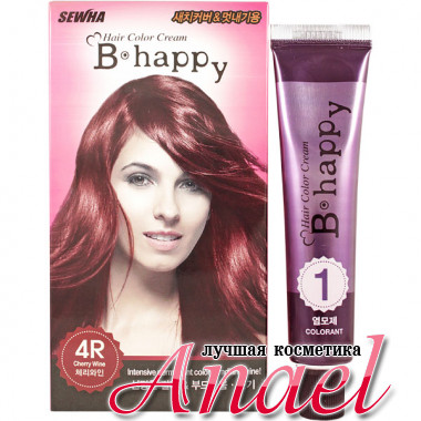 Sewha Интенсивная крем-краска для волос с эффектом ламинирования Тон 4R (вишневое вино) B-Happy Hair Color Cream 4R (40 гр)