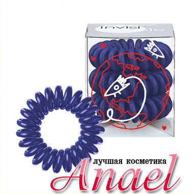Invisibobble Резинка-браслет для волос Синяя The Traceless Hair Ring Universal Blue (3 шт)