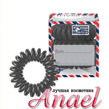 Invisibobble Резинка-браслет для волос Серая The Traceless Hair Ring Letter from Grey (3 шт)