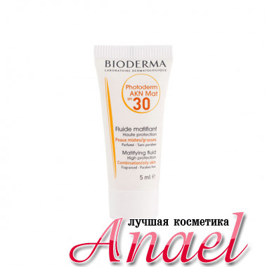 Bioderma Мини-версия солнцезащитного матирующего флюида Фотодерм с SPF30+ для жирной и проблемной кожи Photoderm AKN Mat (5 мл)