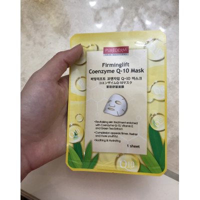 Purederm Подтягивающая укрепляющая маска с коэнзимом Q10 Firming Lift Coenzyme Q-10 Mask (1 шт x 18 гр) Purederm Подтягивающая укрепляющая маска с коэнзимом Q10 Firming Lift Coenzyme Q-10 Mask (1 шт x 18 гр)